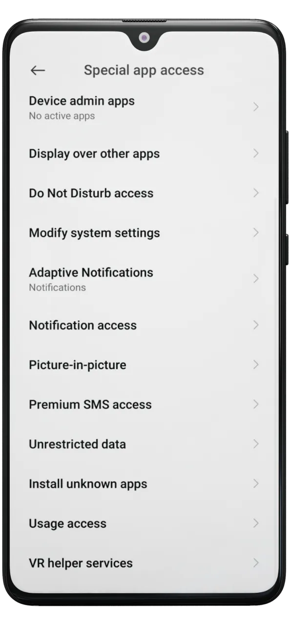 To allow the installation of 1win, open your device settings.